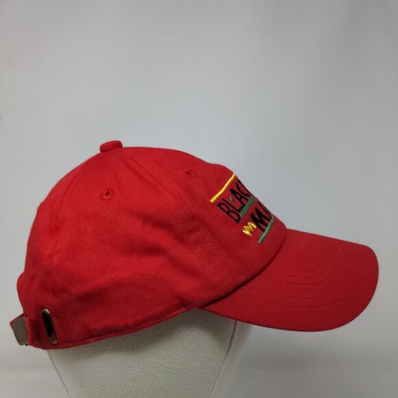 Black Lives Matter Slideback Hat Red One Size Embroidered Adjustable - Picture 4 of 7